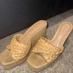 Antonio Melani Tan Woven Wedges